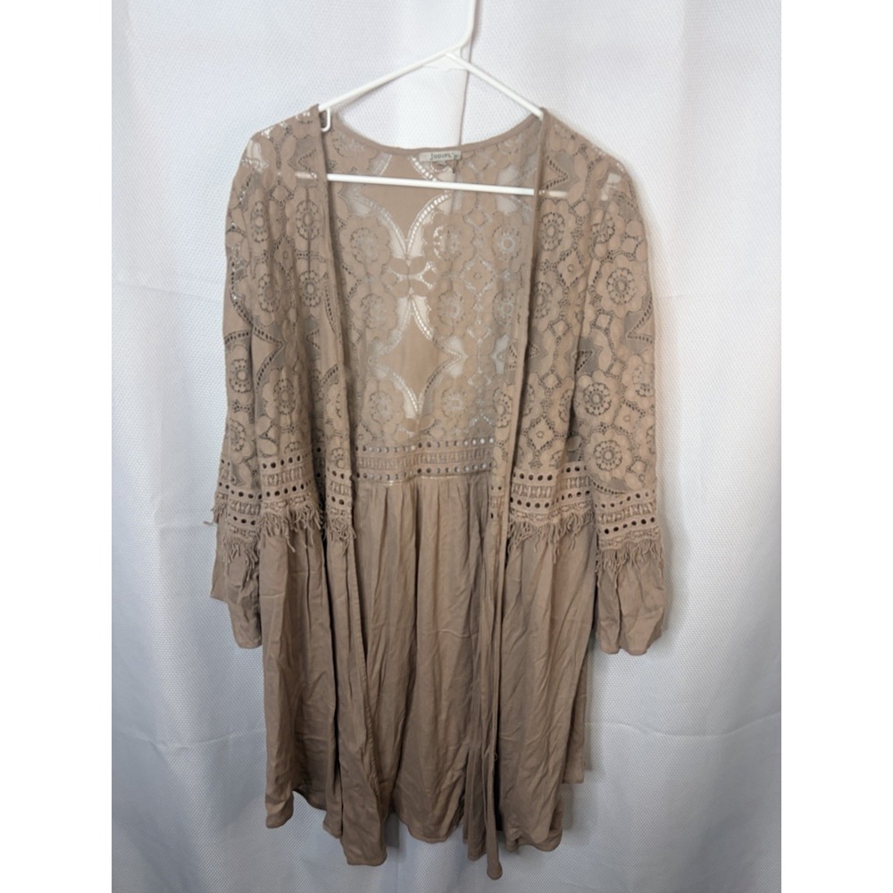 Jodifl Women Open Layering Top Shirt Kimono Size Large